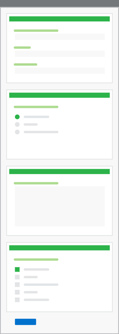 Diagram showing all sections on a page